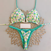 Traje de baño con estampado de helados y tirantes